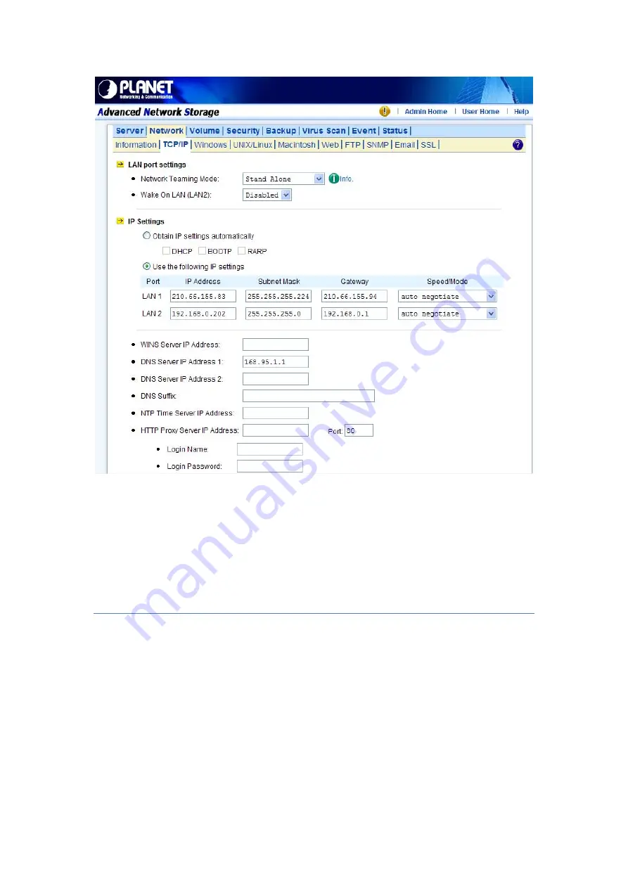 Planet NAS-7450 User Manual Download Page 29