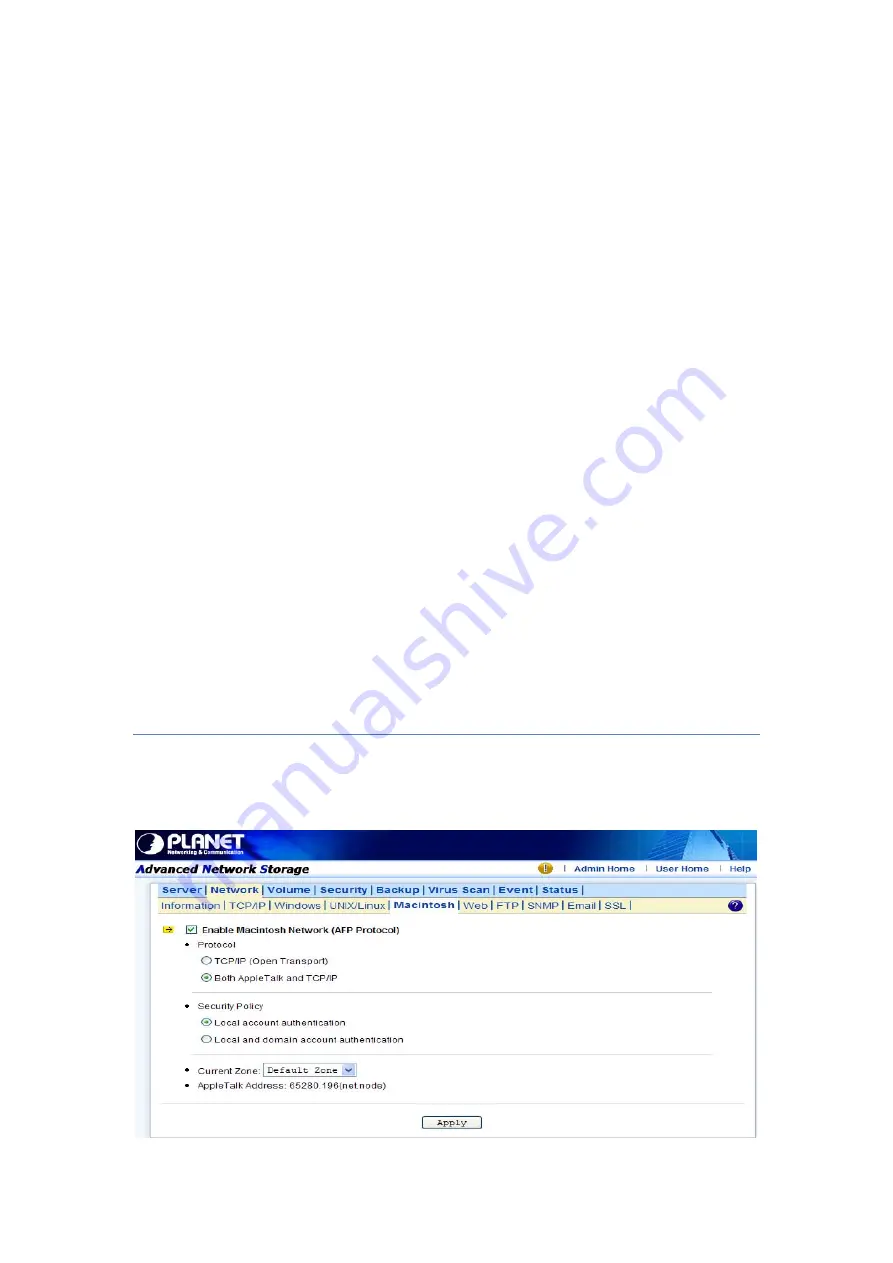 Planet NAS-7450 User Manual Download Page 32