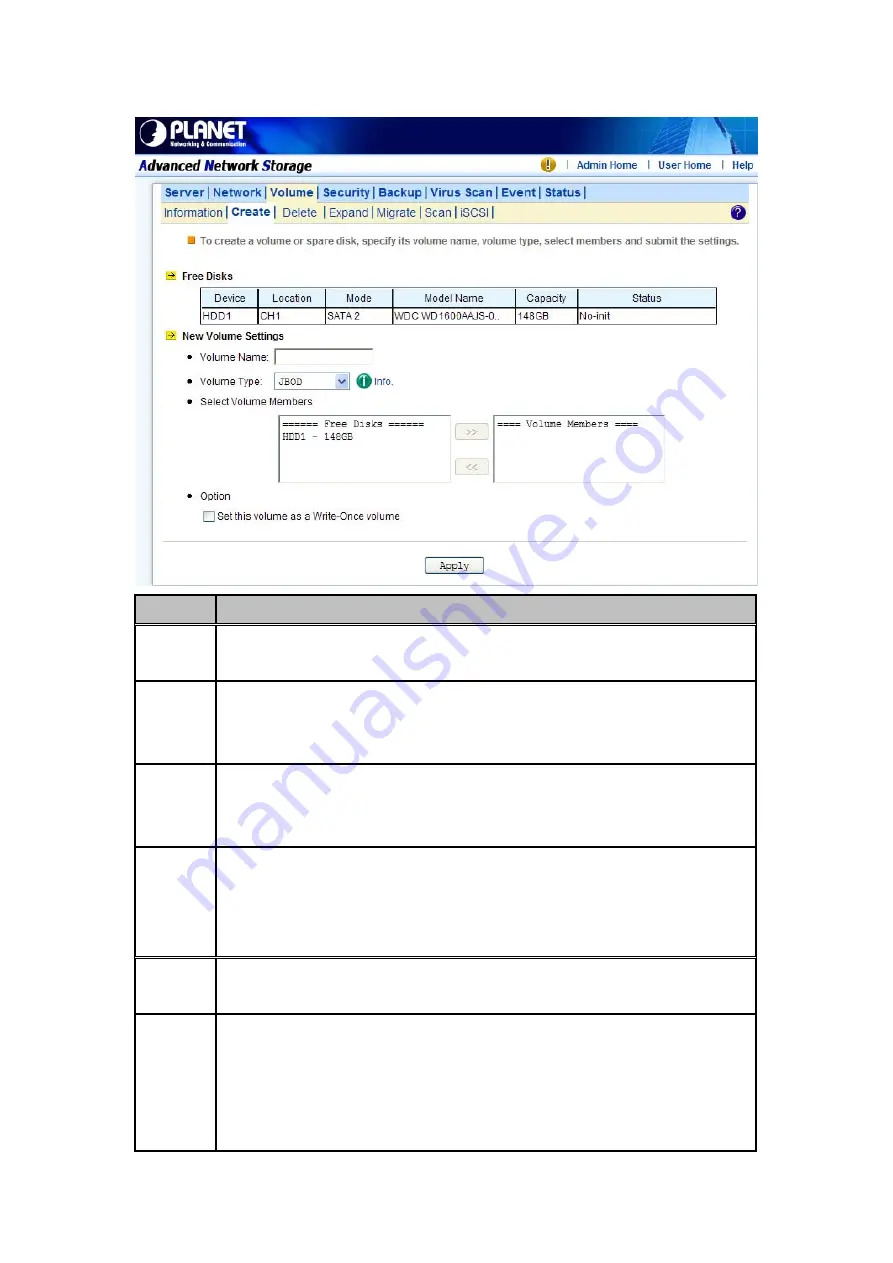 Planet NAS-7450 User Manual Download Page 43