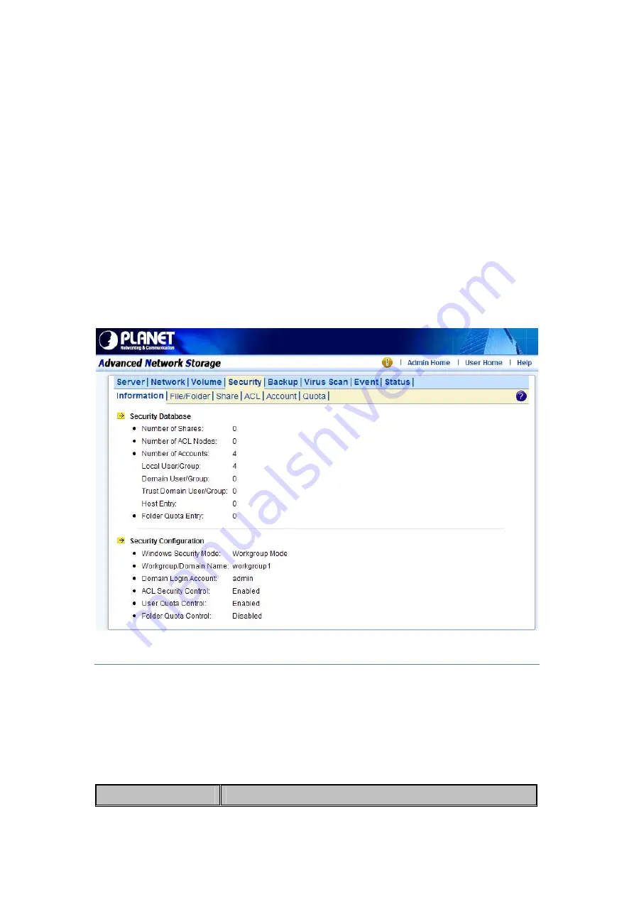 Planet NAS-7450 User Manual Download Page 49