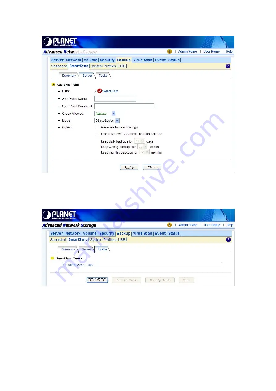 Planet NAS-7450 User Manual Download Page 78