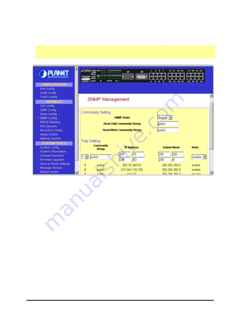 Planet SGSW-2402 User Manual Download Page 23