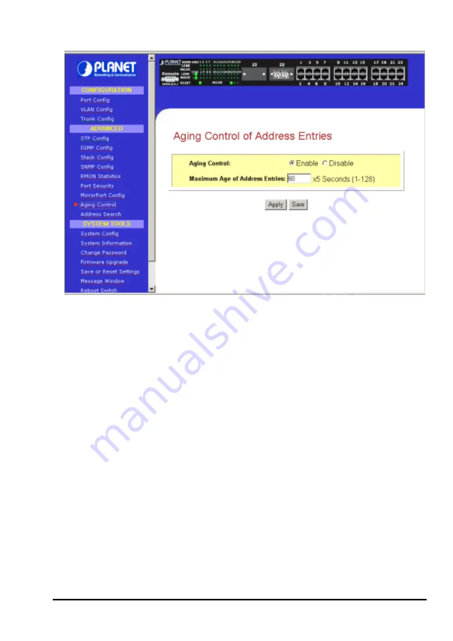 Planet SGSW-2402 User Manual Download Page 27