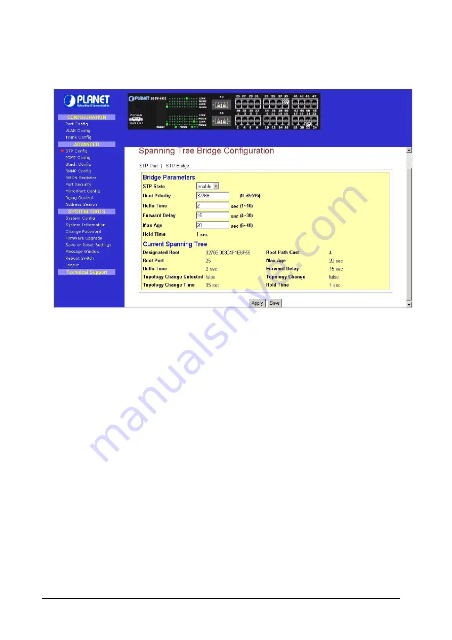 Planet SGSW-4802 User Manual Download Page 19