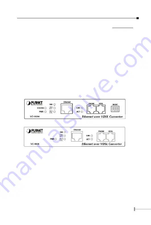 Planet VC-102M User Manual Download Page 9