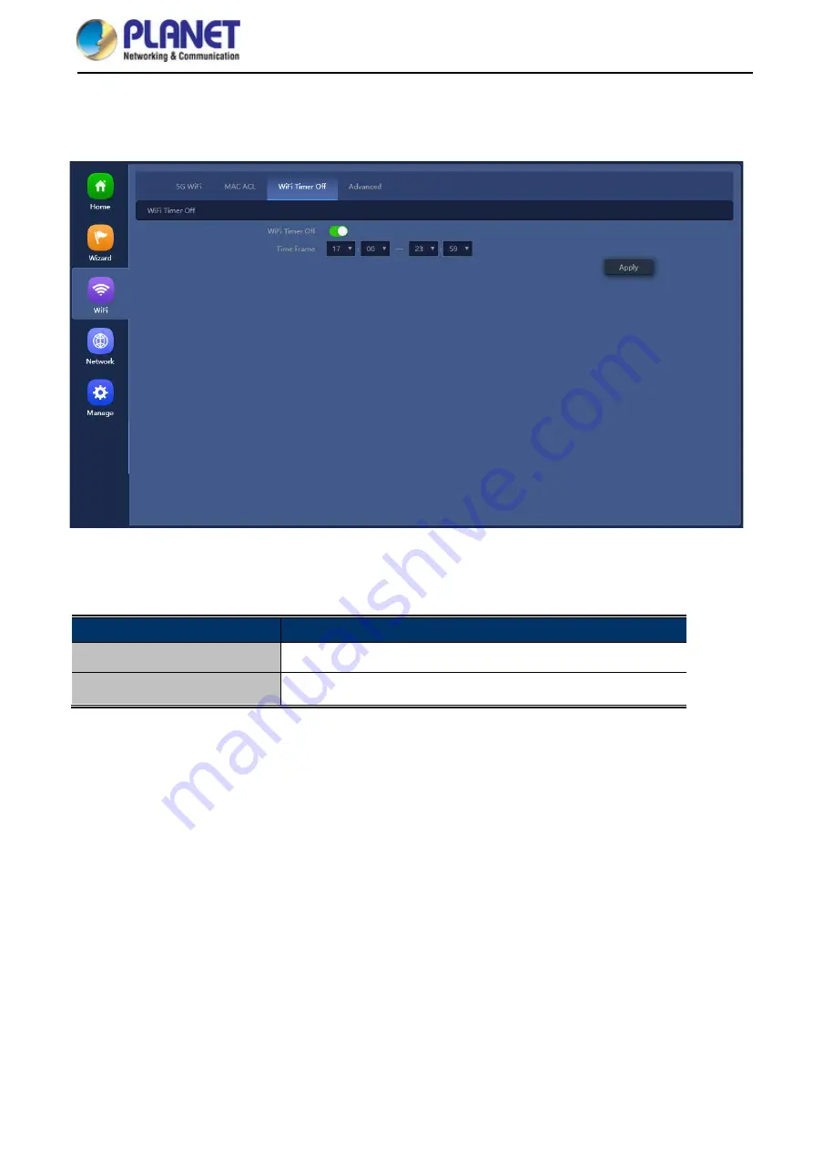 Planet WBS-512AC User Manual Download Page 46