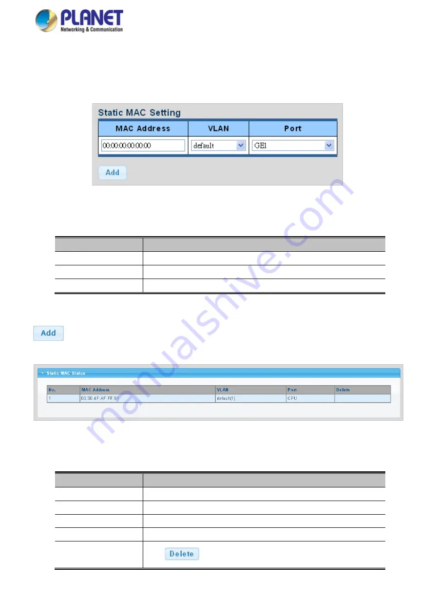 Planet WGS-4215-8T2S User Manual Download Page 301