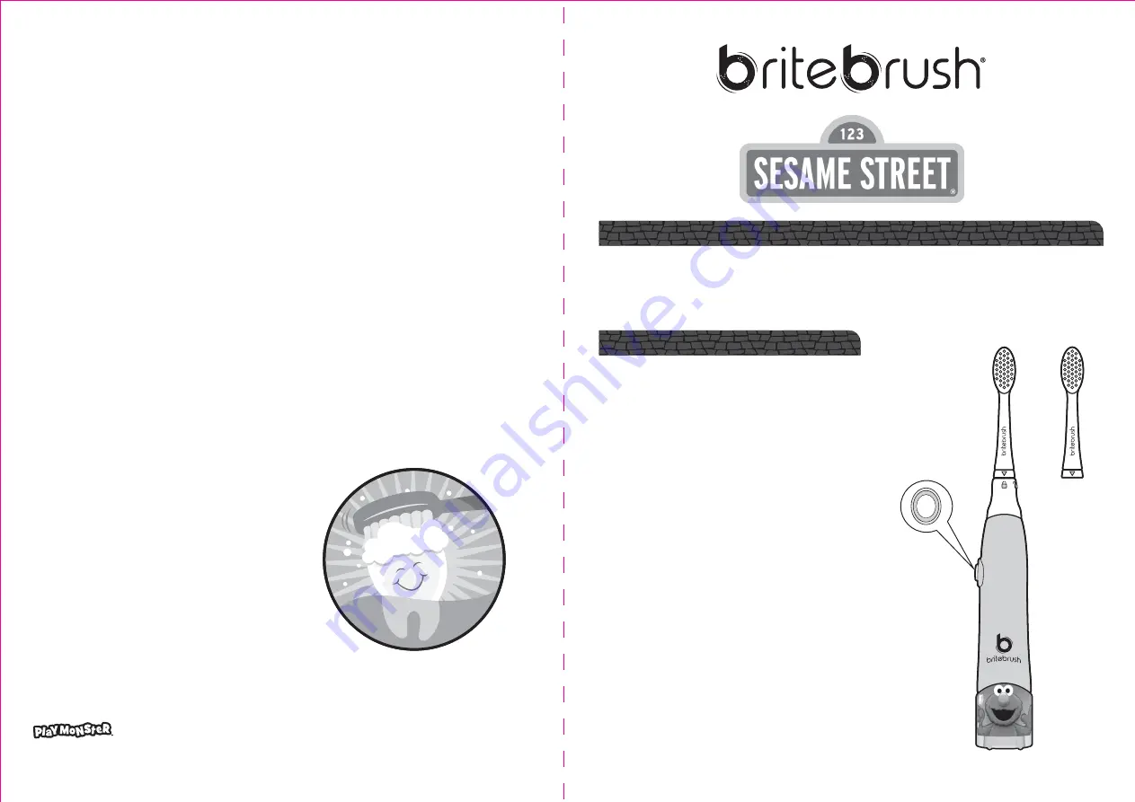 PlayMonster Britebrush Sesame Street User Manual Download Page 1