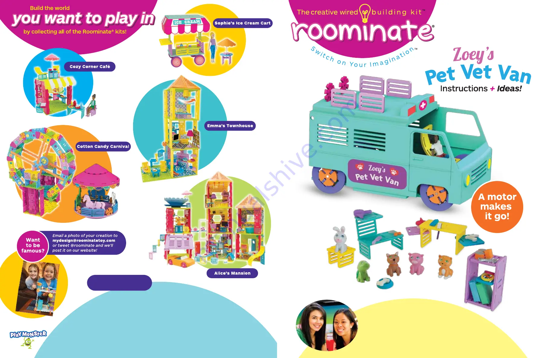 PlayMonster ROOMINATE Zoey's Pet Vet Van Скачать руководство пользователя страница 1