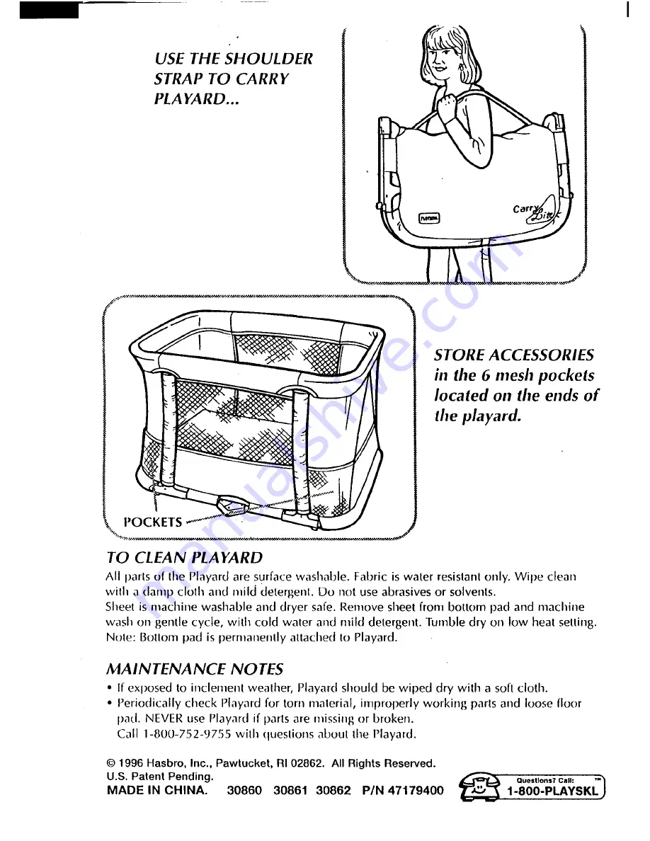 Playskool Carry Lite Playard Instructions Download Page 4