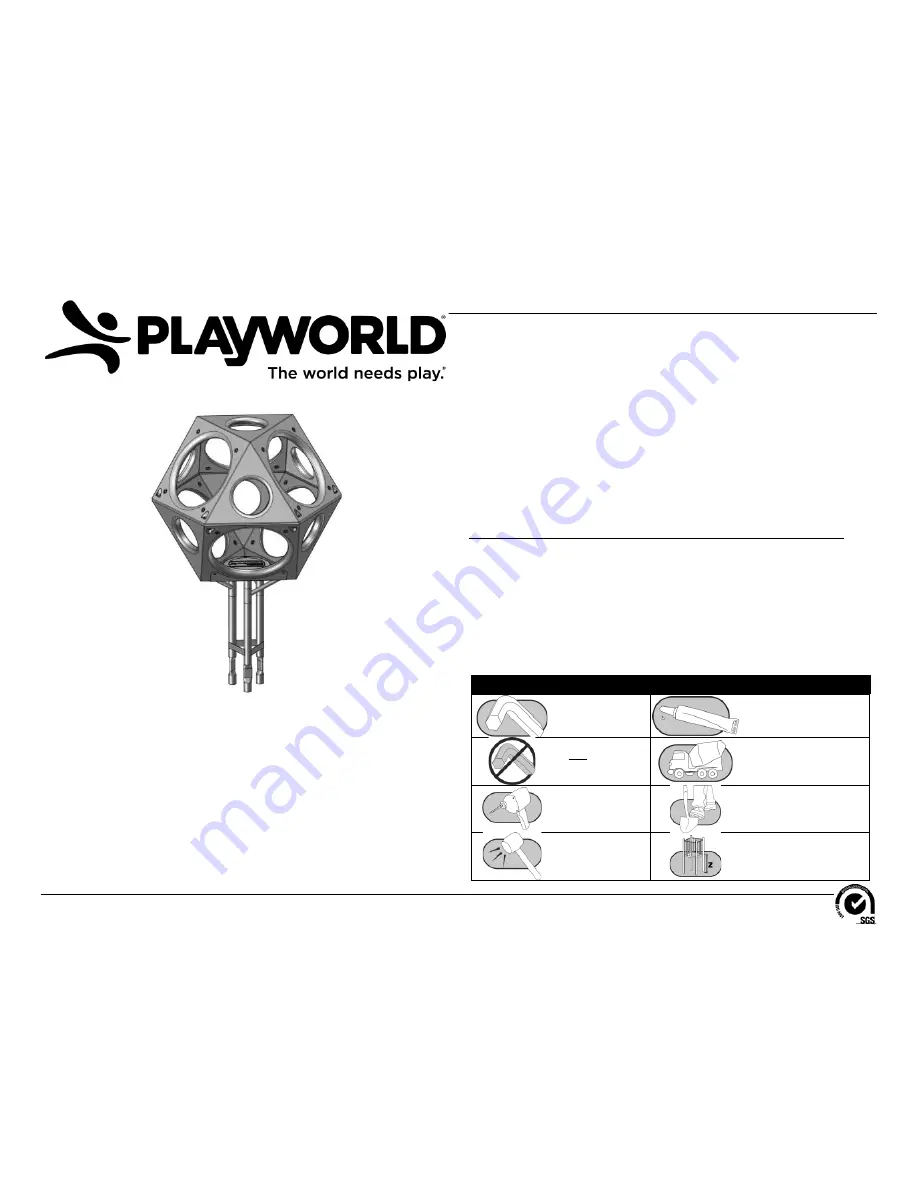 Playworld Systems UN8727 Installation Instructions Manual Download Page 1