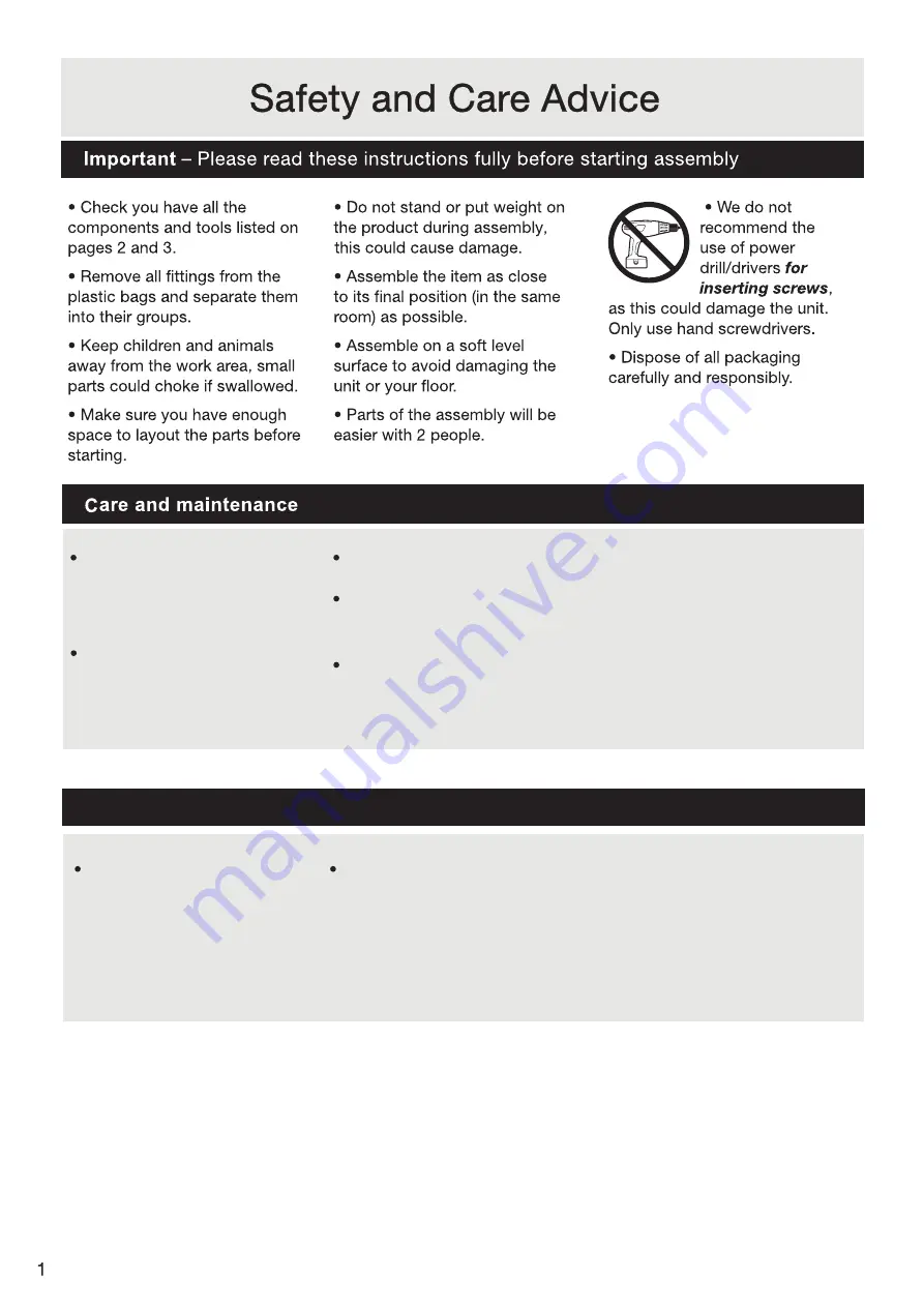 PLAZA CH0651 Assembly Instructions Manual Download Page 2