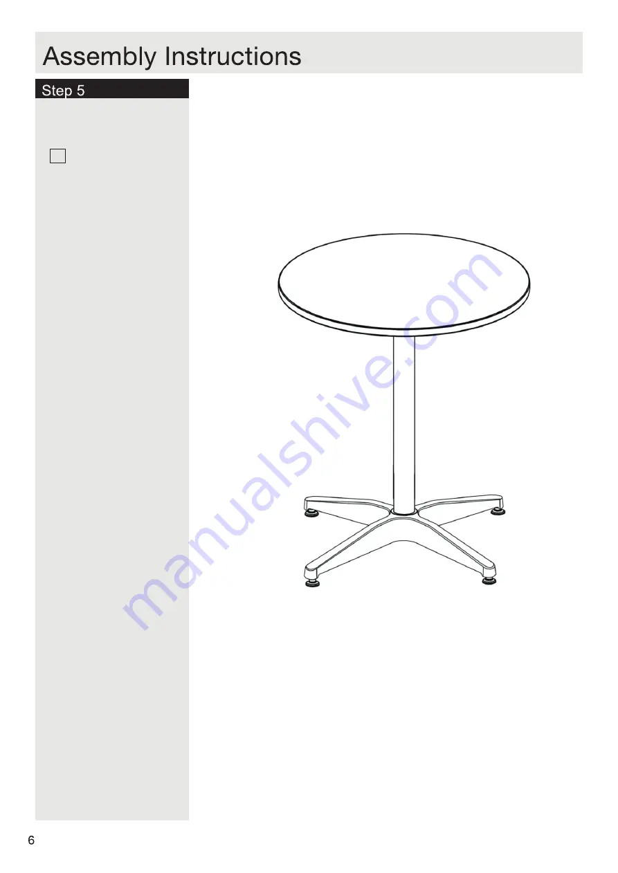 PLAZA CH0651 Assembly Instructions Manual Download Page 6