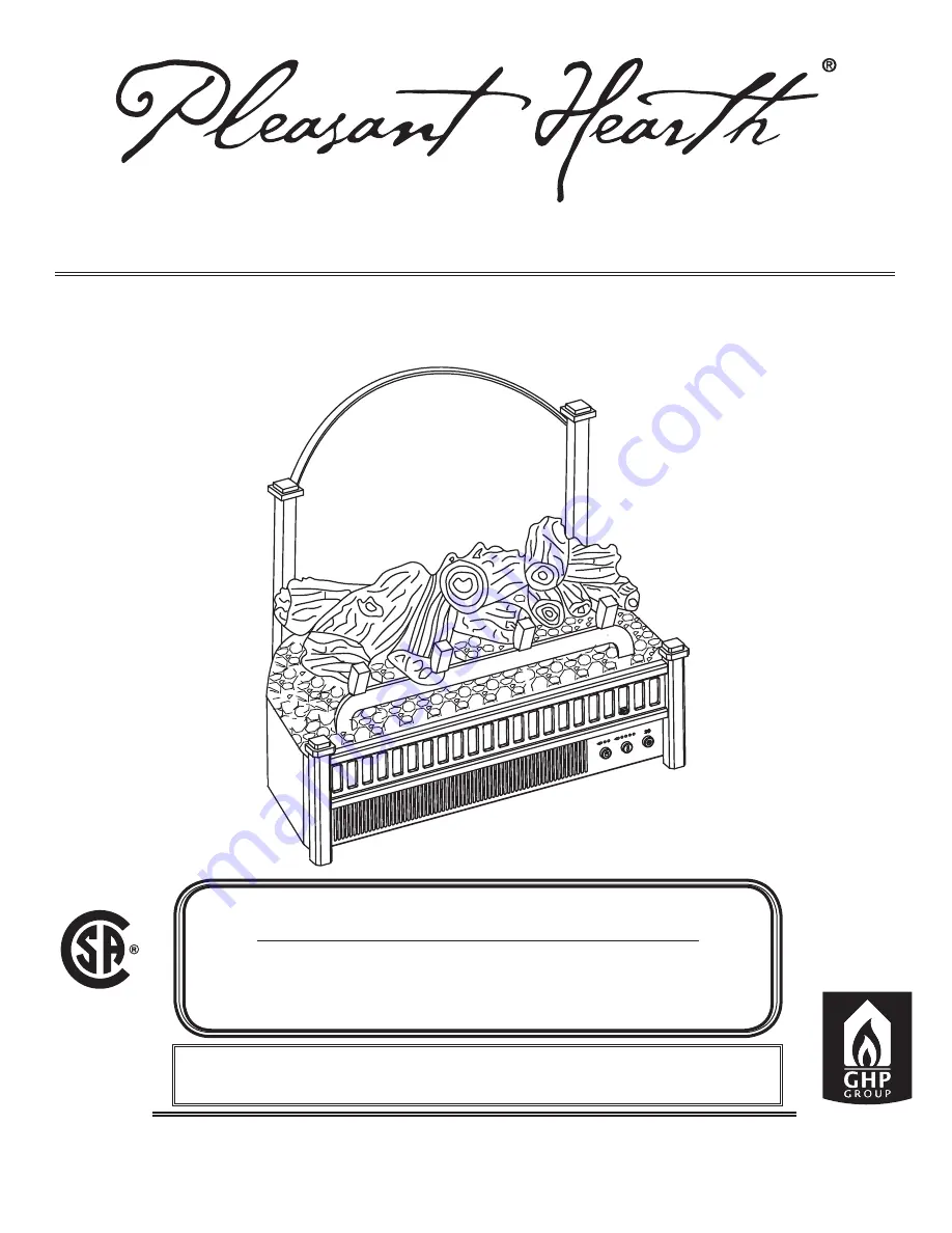 pleasant hearth LK-24 Installation And Operating Instructions Manual Download Page 35