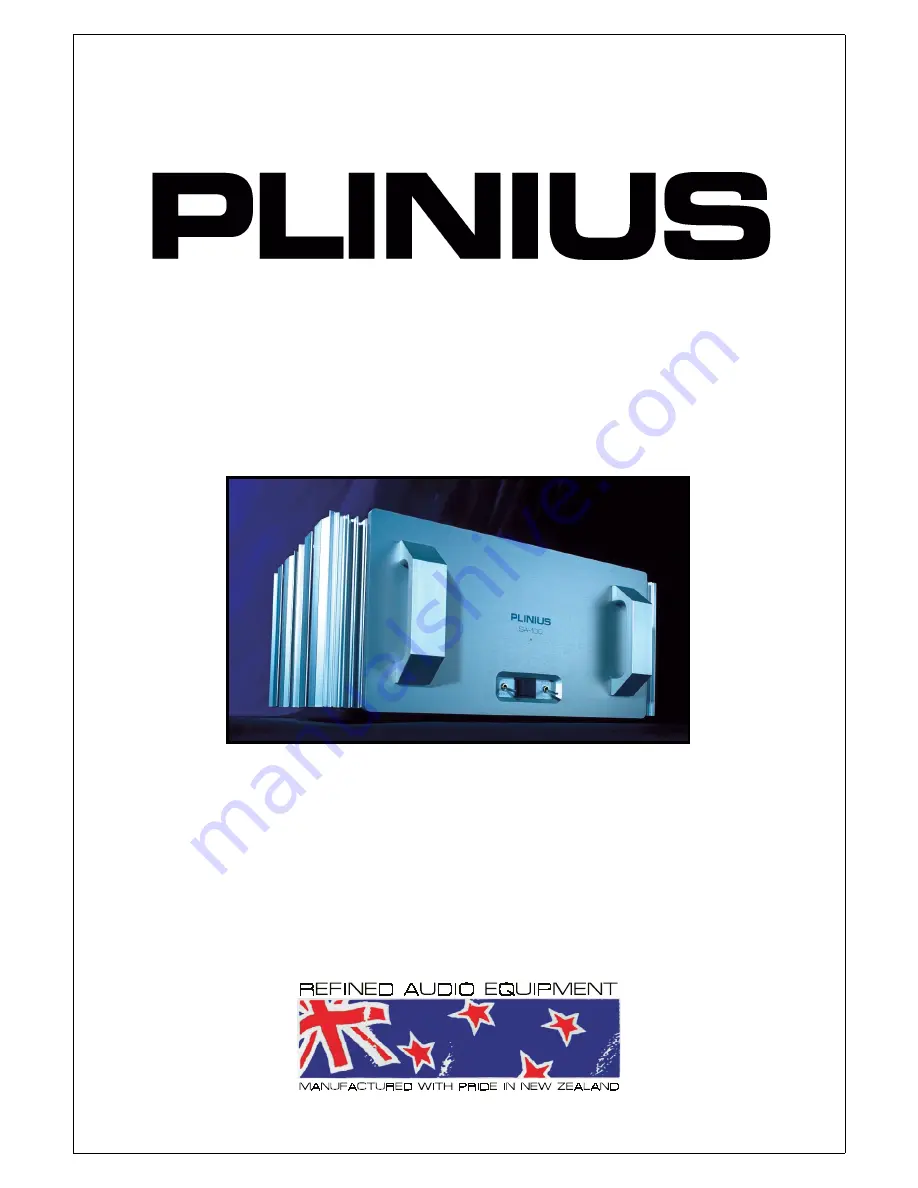 Plinius SA-100 Series Скачать руководство пользователя страница 1