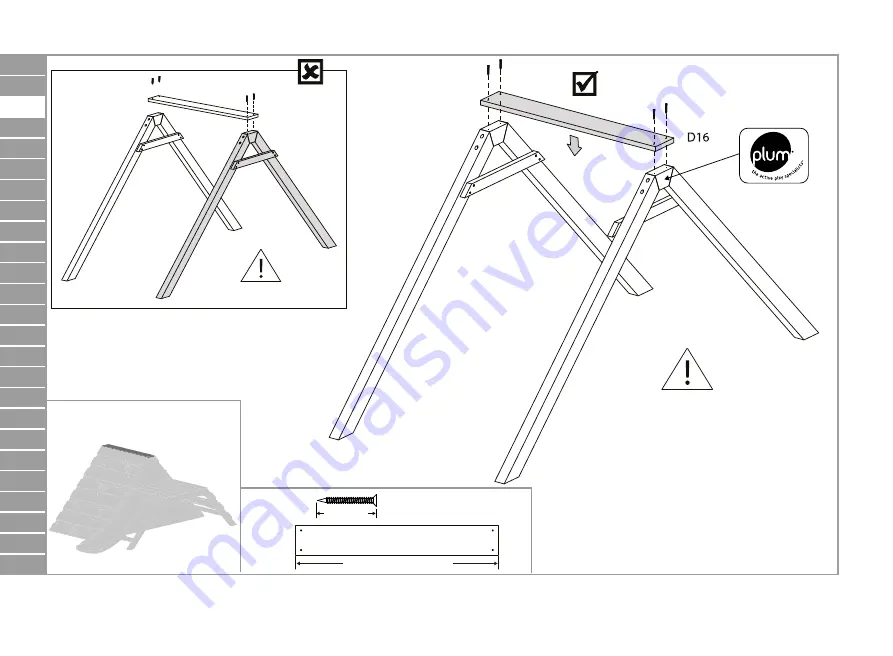 Plum My First Wooden Playcentre Assembly Instructions Manual Download Page 12