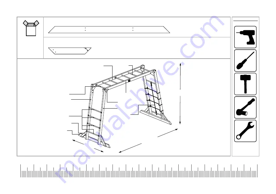 Plum Wooden Monkey Bars 27695 Assembly Instructions Manual Download Page 7