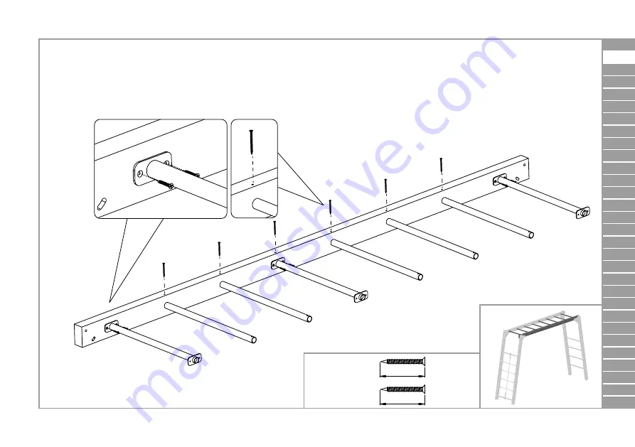 Plum Wooden Monkey Bars 27695 Assembly Instructions Manual Download Page 9