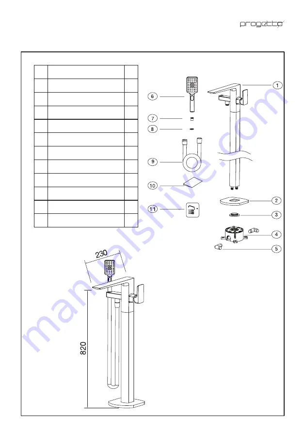 Plumbline Progetto C1500 Installation Instructions Manual Download Page 4