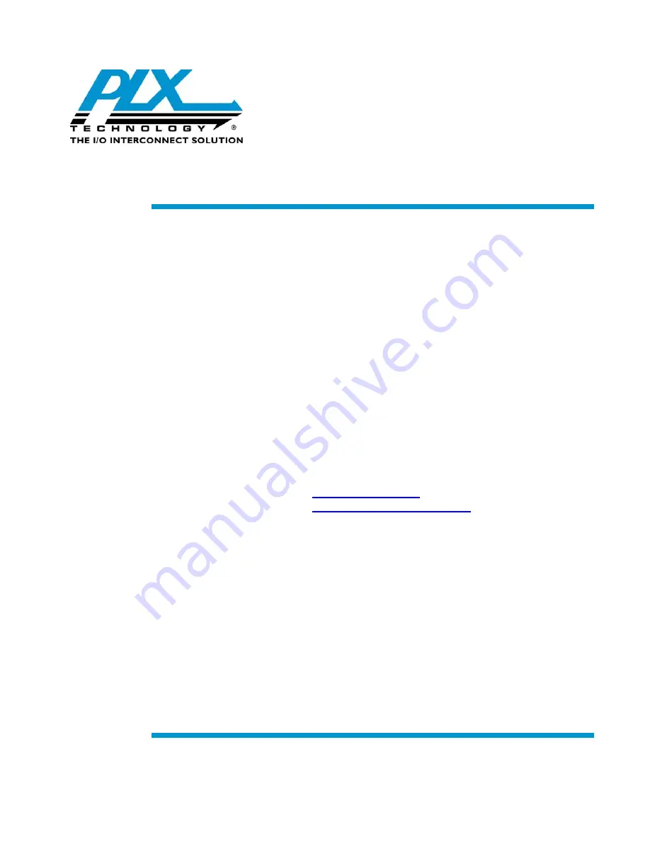 PLX Technology PEX 8624-AA RDK Hardware Reference Manual Download Page 1