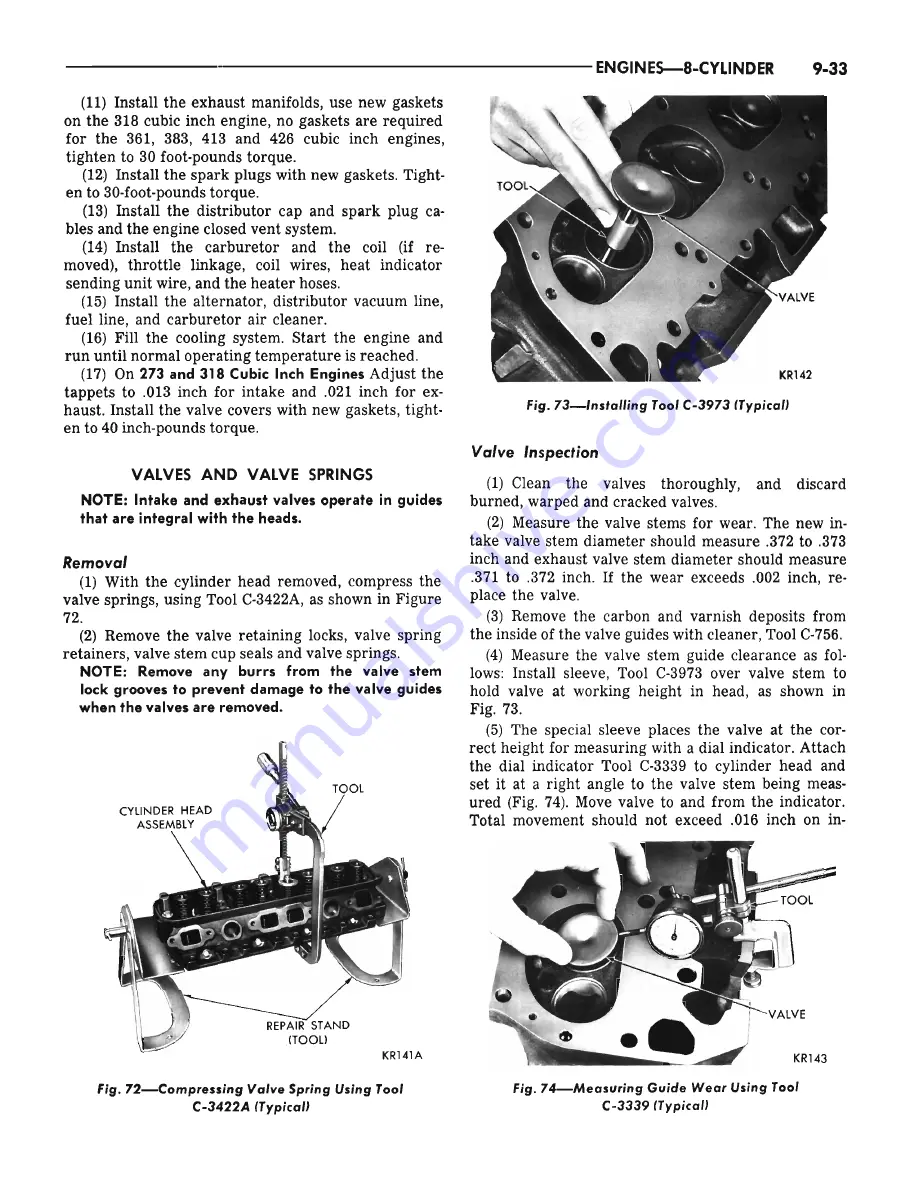 Plymouth Barracuda 1965 Service – Technical Manual Download Page 290