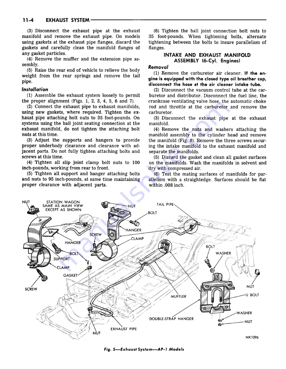 Plymouth Barracuda 1965 Скачать руководство пользователя страница 318