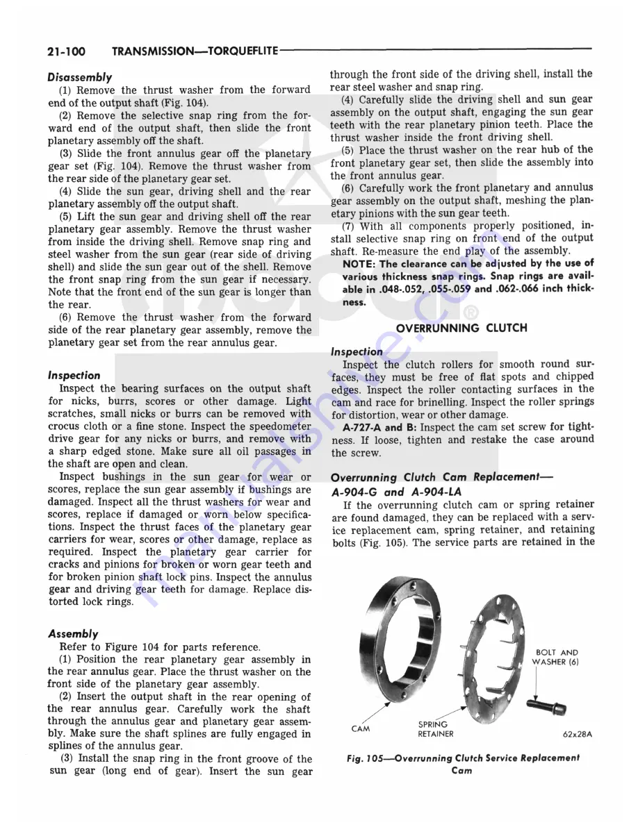 Plymouth Barracuda 1965 Service – Technical Manual Download Page 558