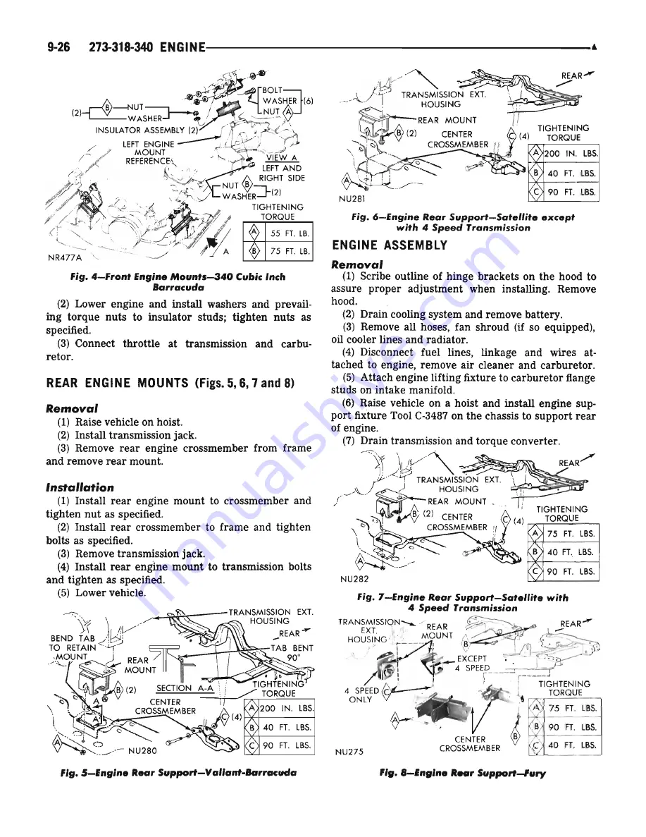 Plymouth Barracuda 1969 Service Manual Download Page 377