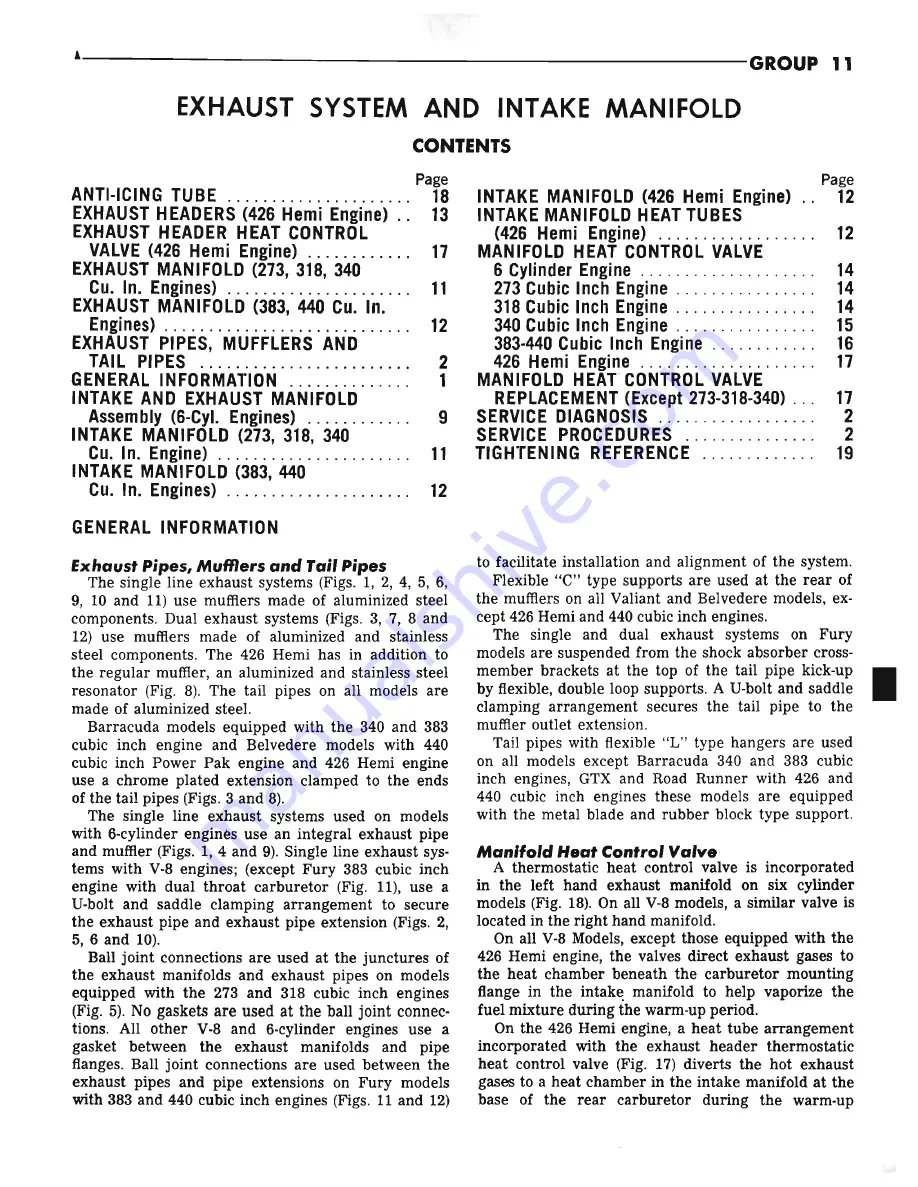 Plymouth Barracuda 1969 Service Manual Download Page 457