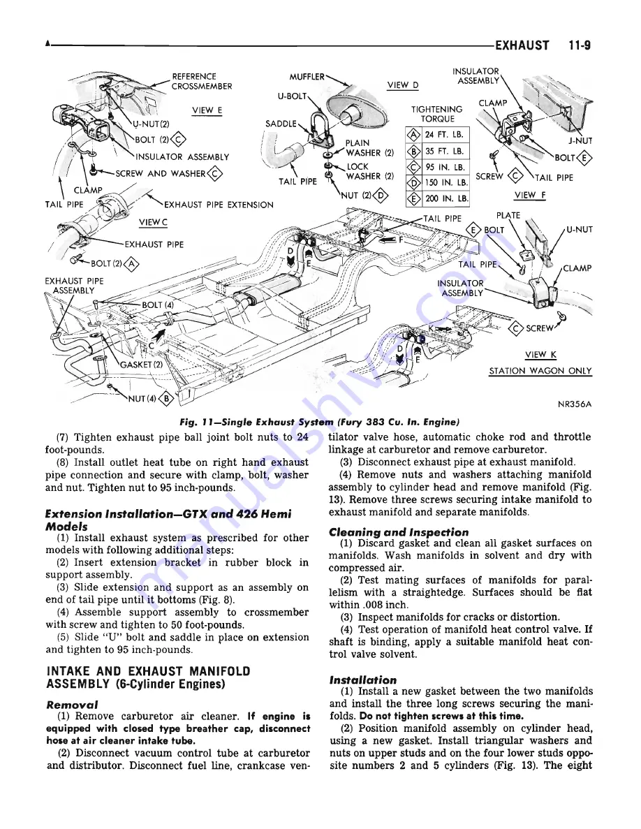 Plymouth Barracuda 1969 Service Manual Download Page 465