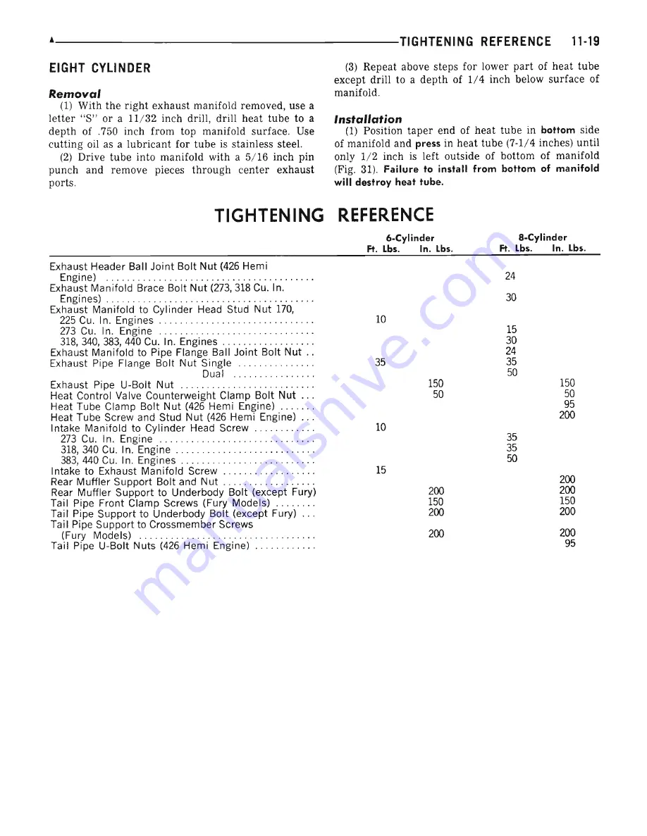 Plymouth Barracuda 1969 Service Manual Download Page 475