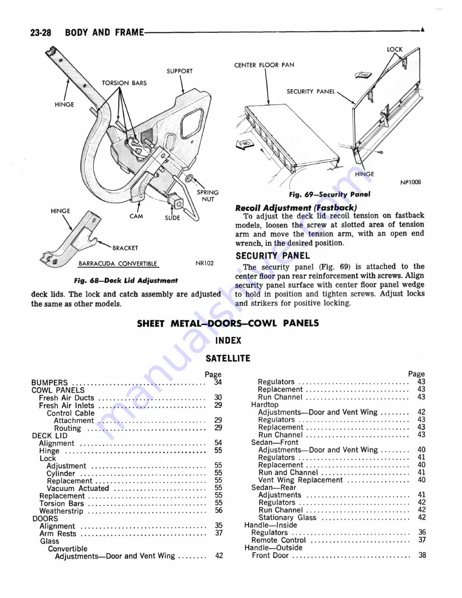 Plymouth Barracuda 1969 Service Manual Download Page 764