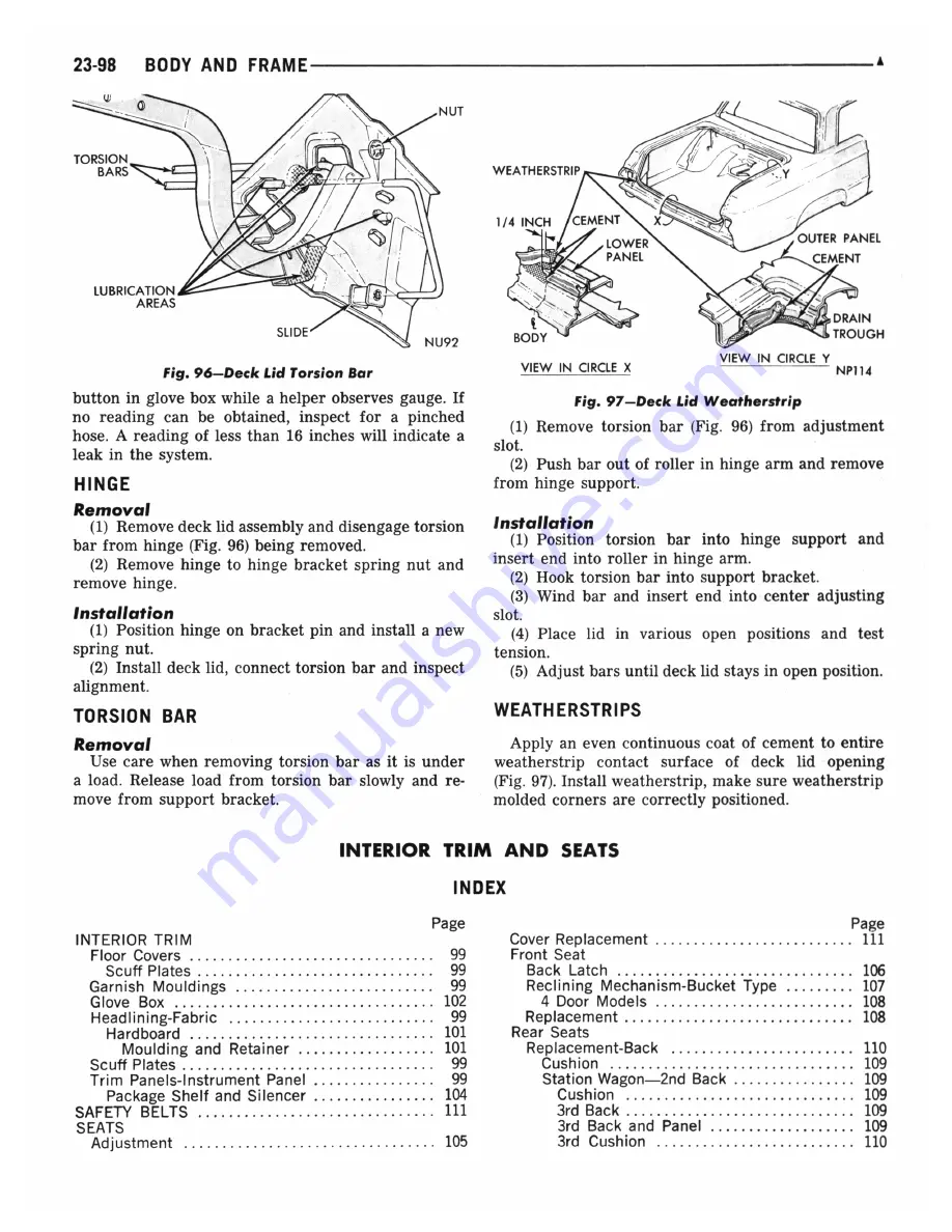 Plymouth Barracuda 1969 Service Manual Download Page 834