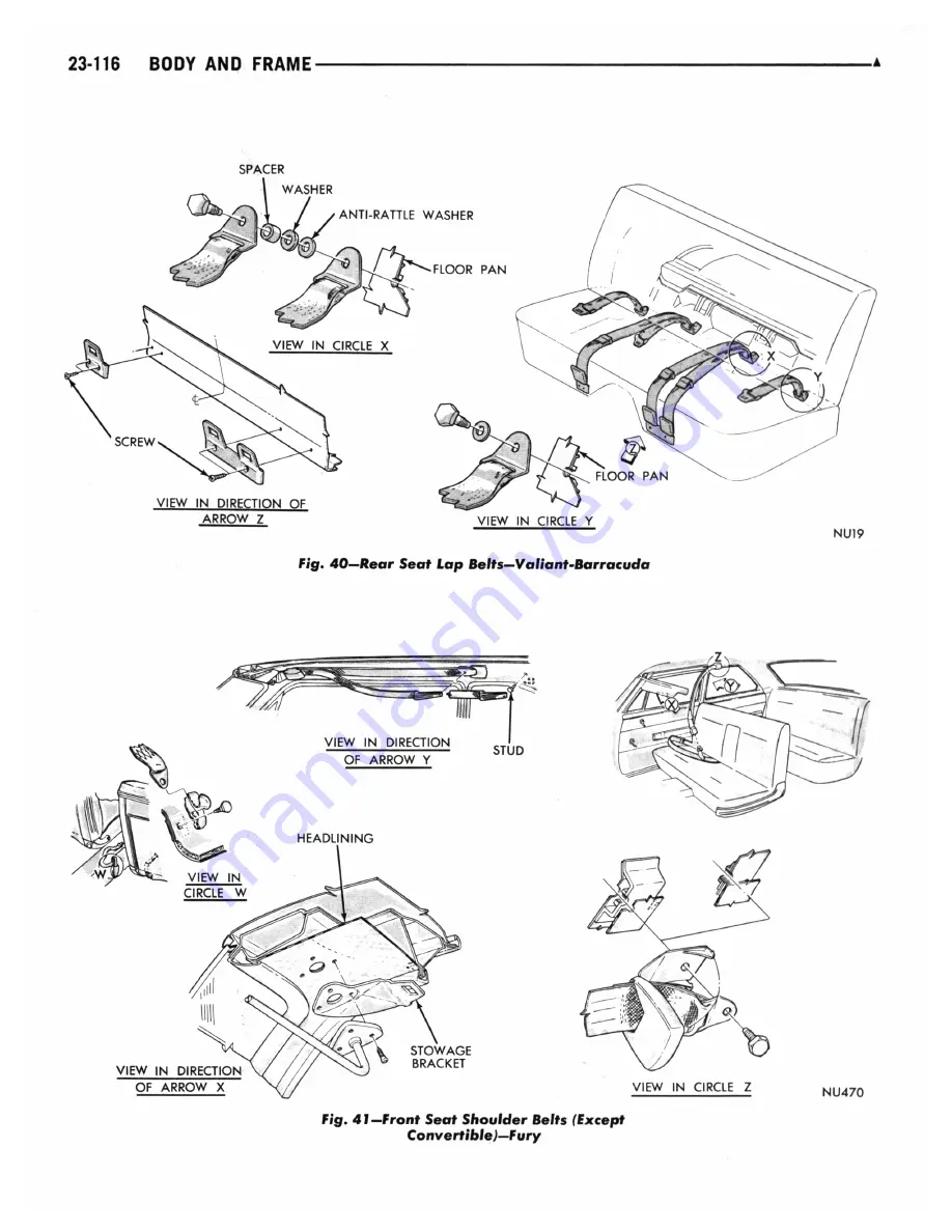 Plymouth Barracuda 1969 Service Manual Download Page 852