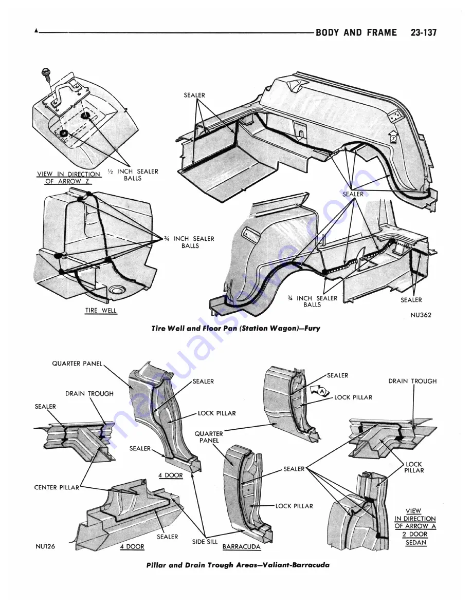 Plymouth Barracuda 1969 Service Manual Download Page 873