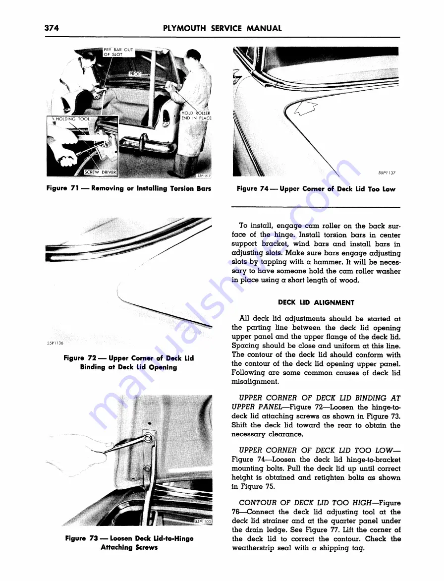 Plymouth Belvedere 1955 Service Manual Download Page 375