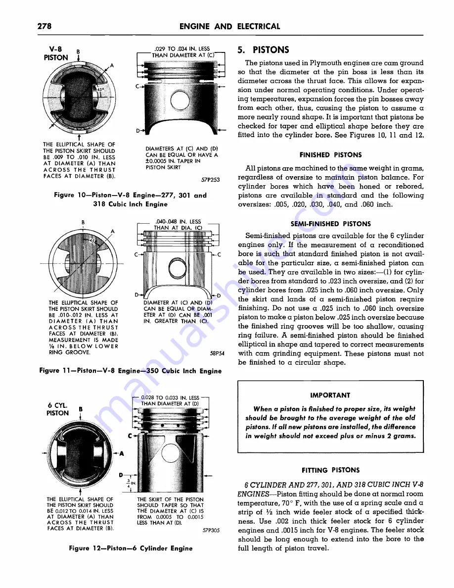 Plymouth Belvedere 1957 Service Manual Download Page 280