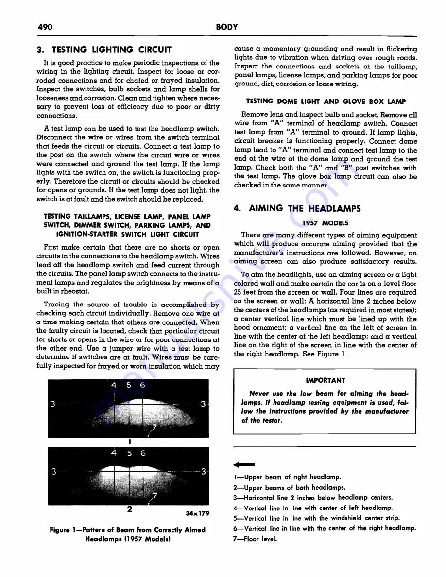 Plymouth Belvedere 1957 Service Manual Download Page 492