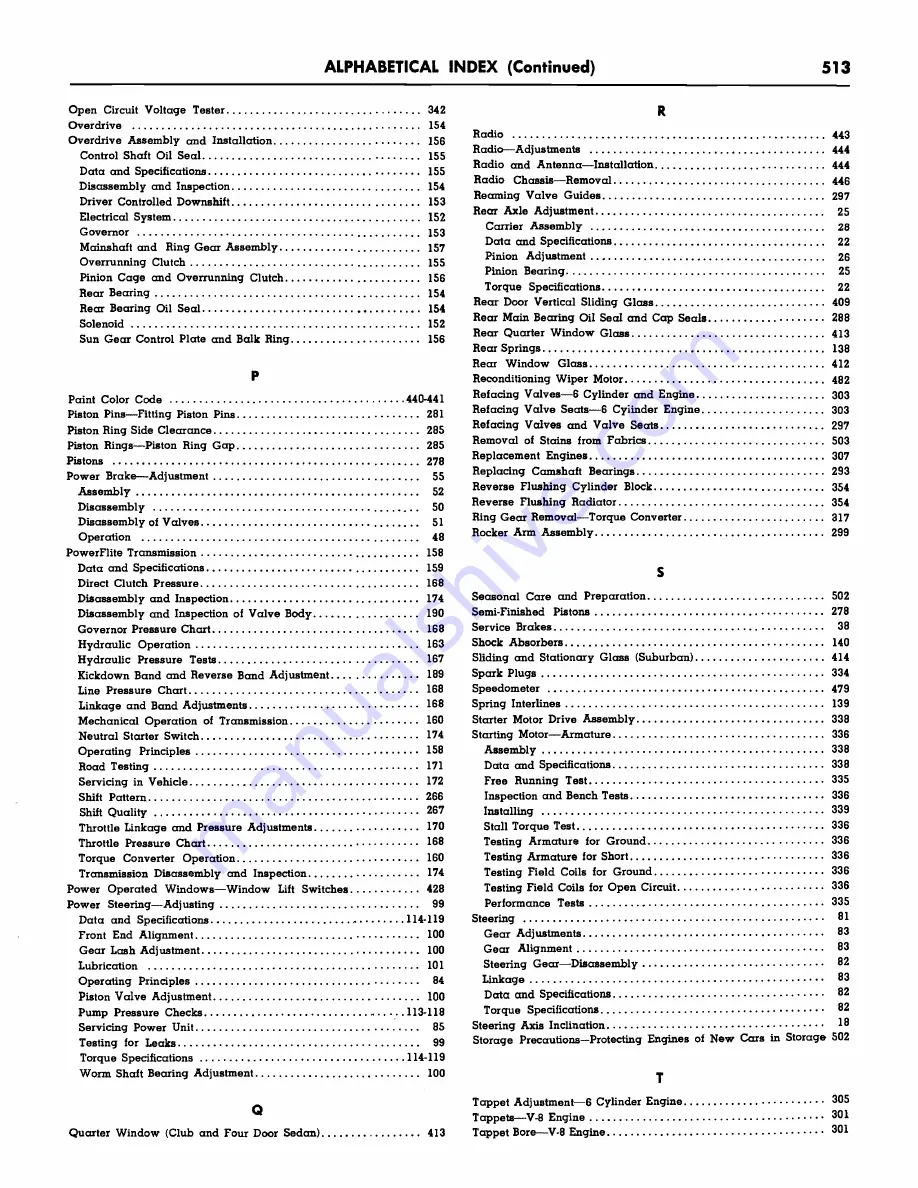 Plymouth Belvedere 1957 Service Manual Download Page 515