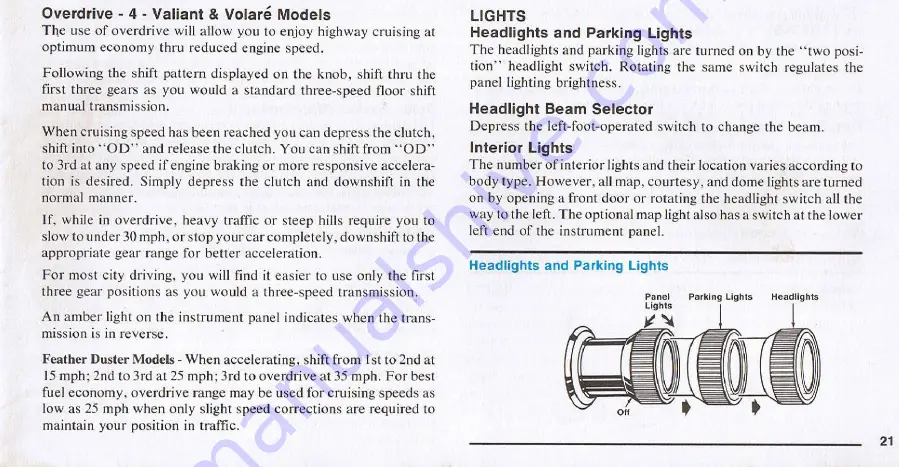 Plymouth Duster1976 Operator'S Manual Download Page 22