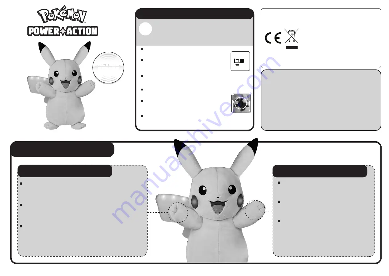 Pokemon Power Action PIKACHU Quick Start Manual Download Page 1