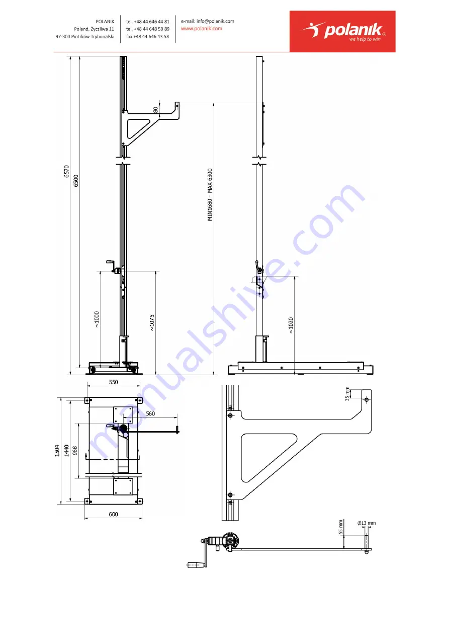 Polanik STT17-63F Technical Specification, Assembly Manual Download Page 6