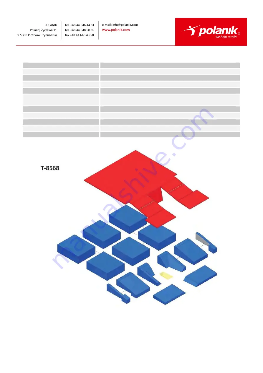 Polanik T-8568 Technical Specification Instruction Manual Download Page 4