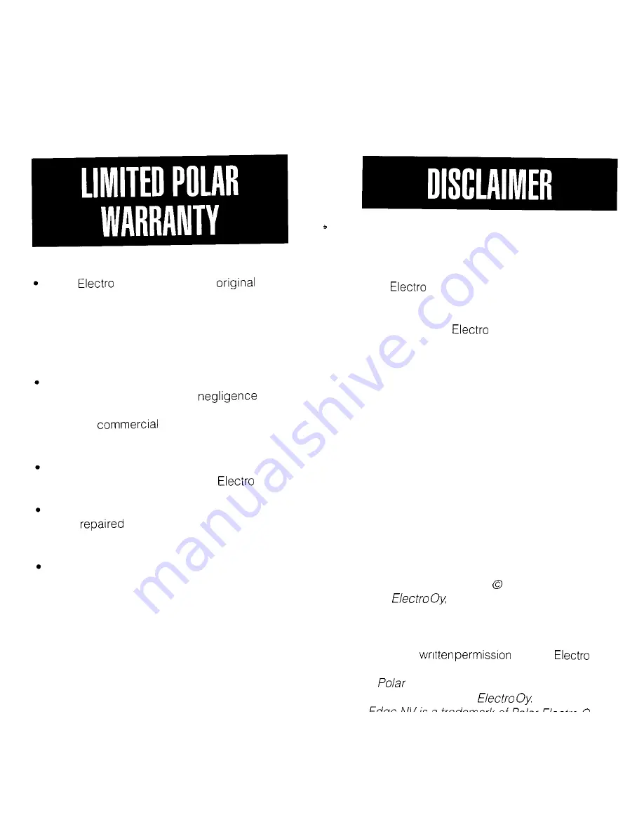 Polar Electro EDGE NV User Manual Download Page 17