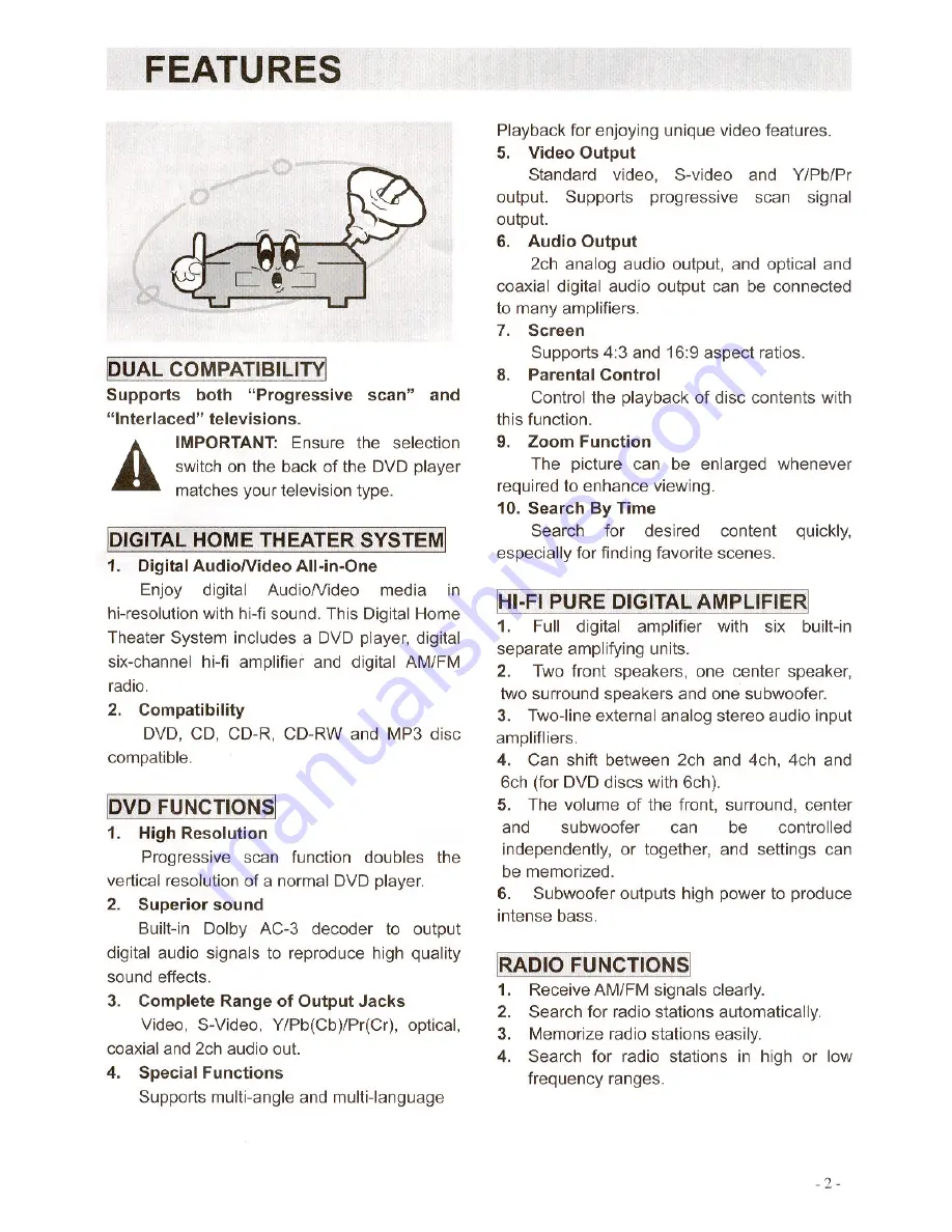 Polaroid DAV-3900 Скачать руководство пользователя страница 4