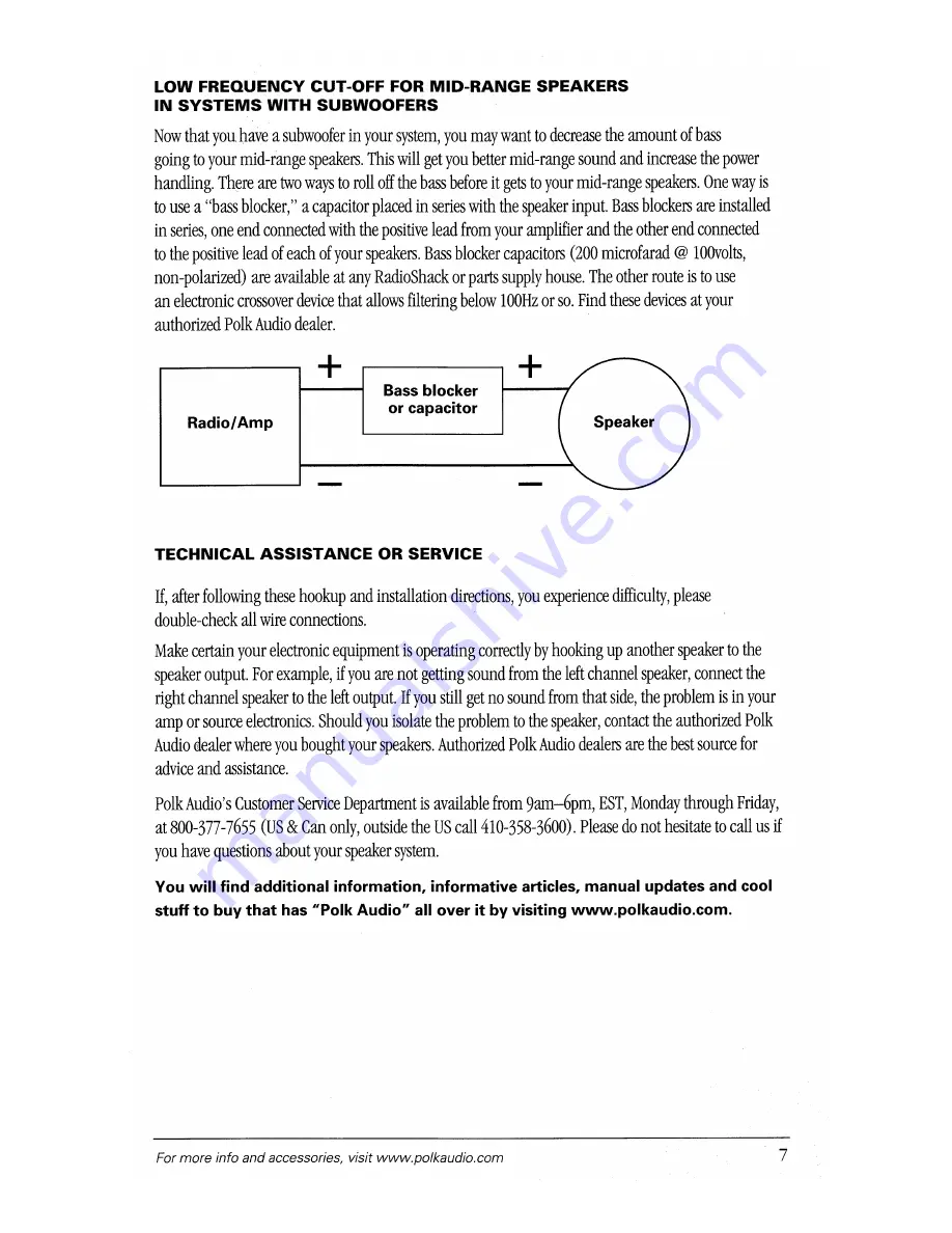 Polk Audio 08104DVC Manual Download Page 7