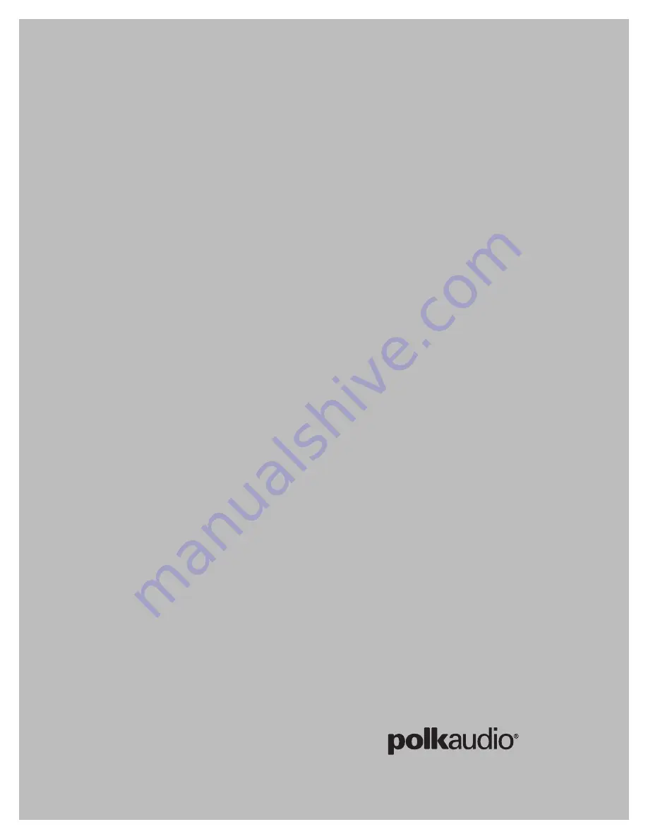 Polk Audio M M20 Owner'S Manual Download Page 1