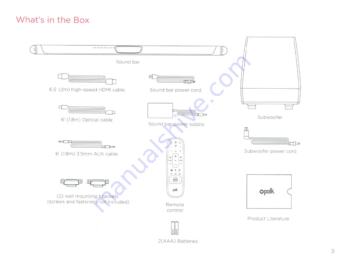 Polk Audio Magnifi One Quick Start Manual Download Page 3