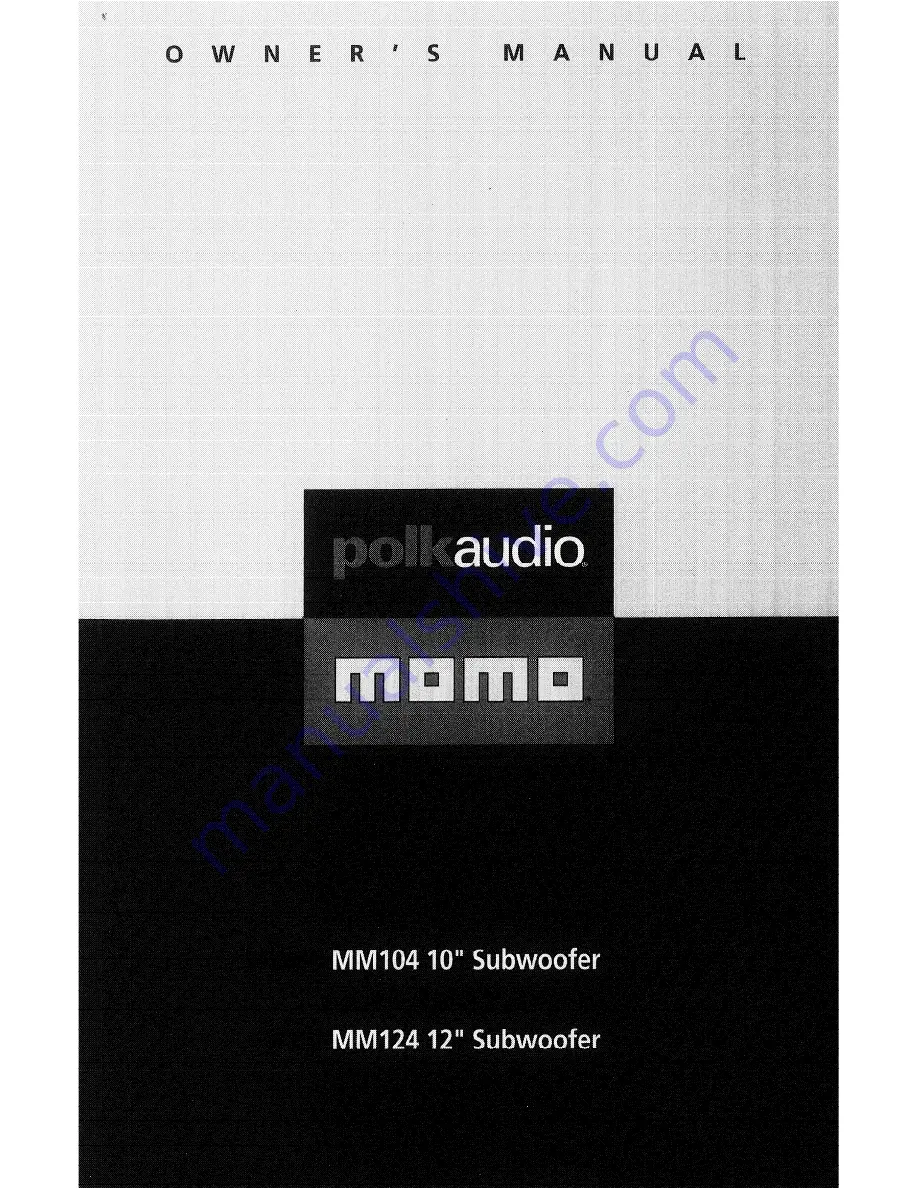 Polk Audio MOMO MM104 Скачать руководство пользователя страница 1