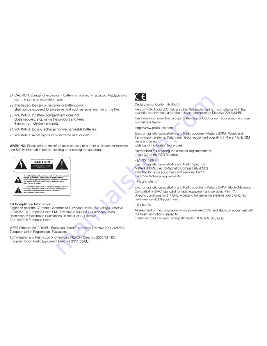 Polk Mono Command Bar Quick Start Manual Download Page 26